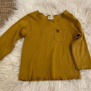 KIDWild top long sleeve organic mustard 12/18 months